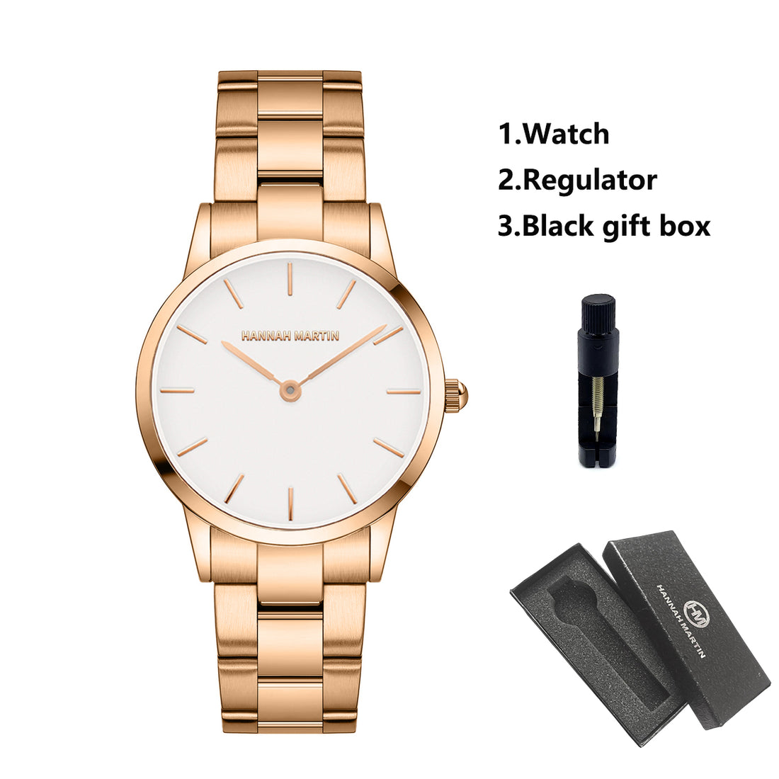 Waterproof Ladies Full Stainless Steel Classic Wrist Watches for Women