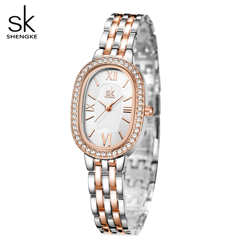 Watches Top Luxury Diamond Women's Quartz Wristwatches SK Brand Best Gifts Clock