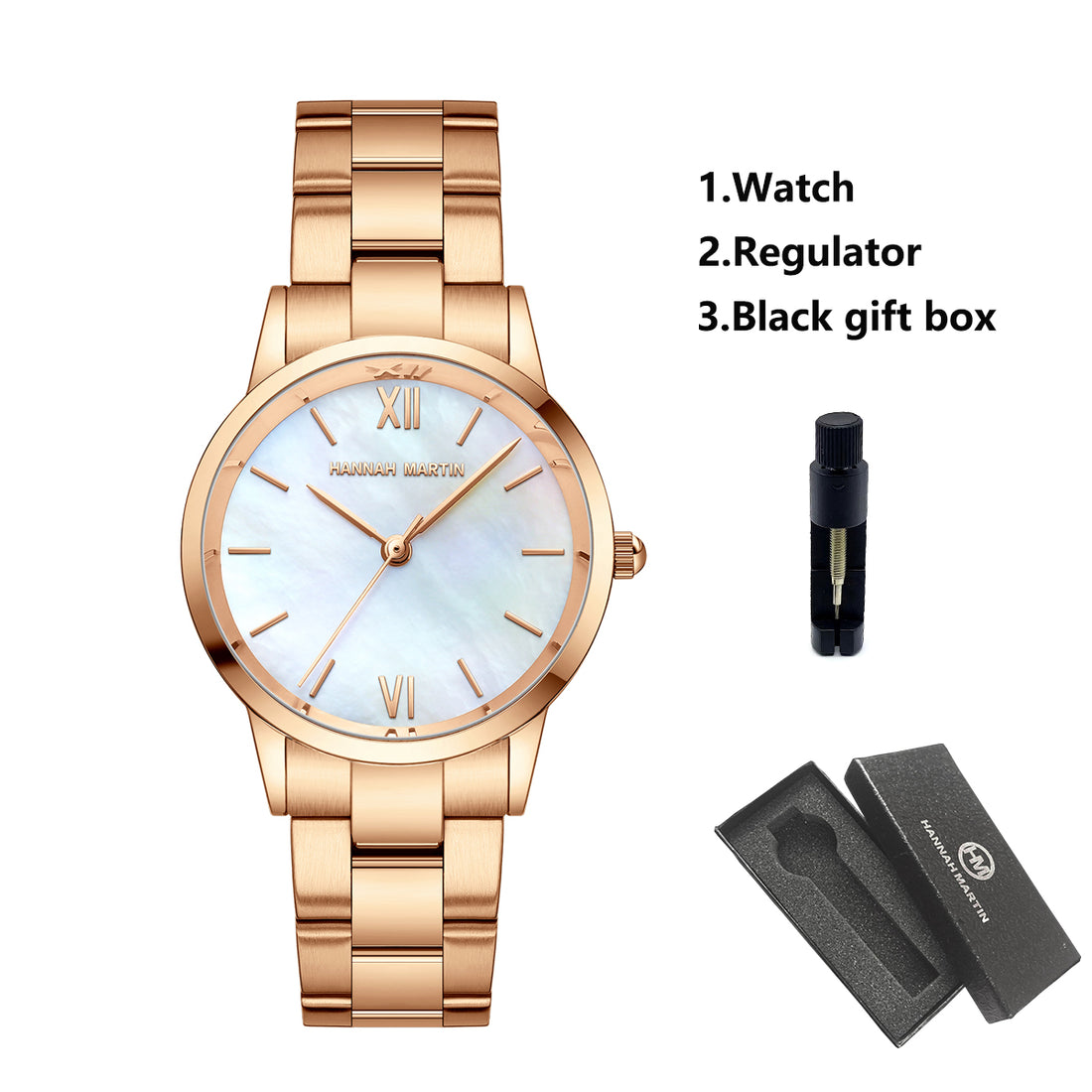 Waterproof Ladies Full Stainless Steel Classic Wrist Watches for Women