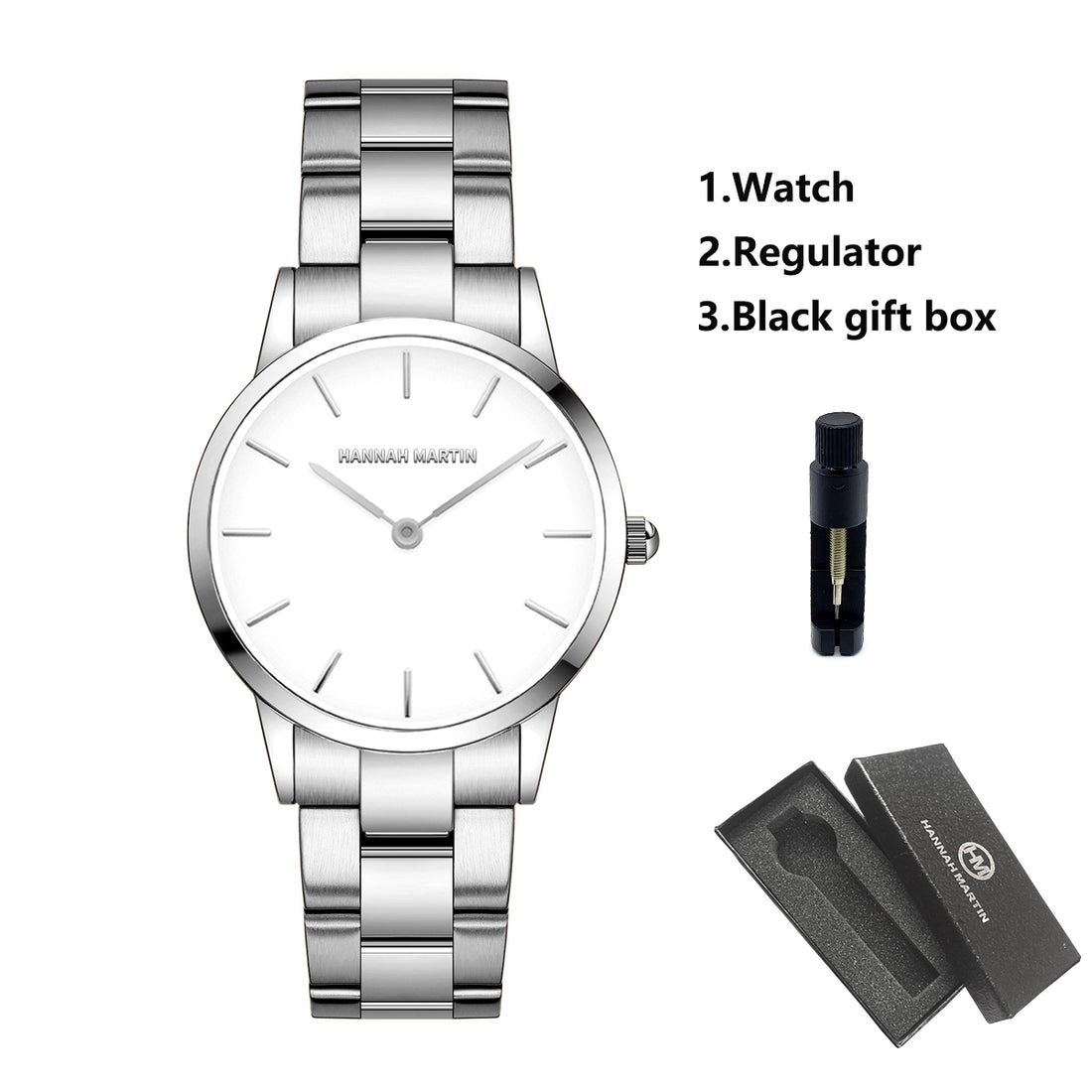 Waterproof Ladies Full Stainless Steel Classic Wrist Watches for Women