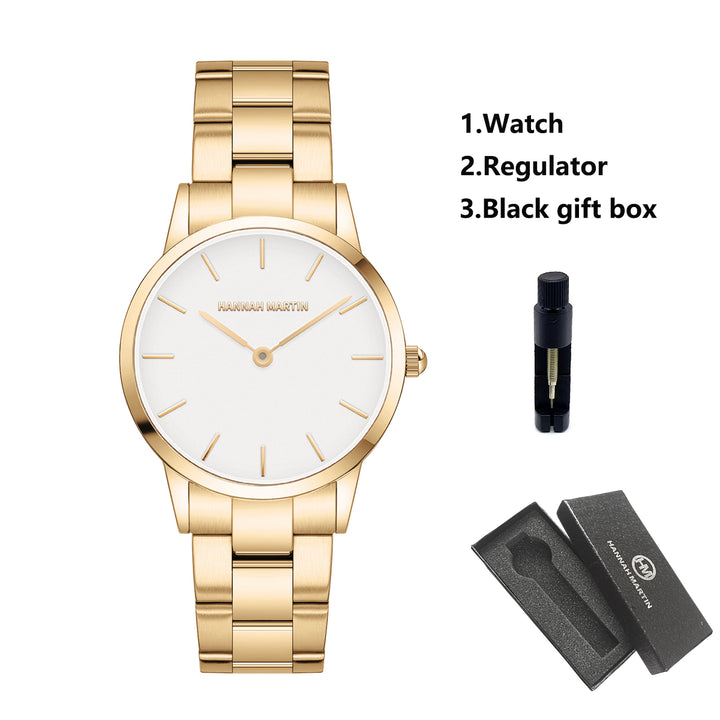 Waterproof Ladies Full Stainless Steel Classic Wrist Watches for Women