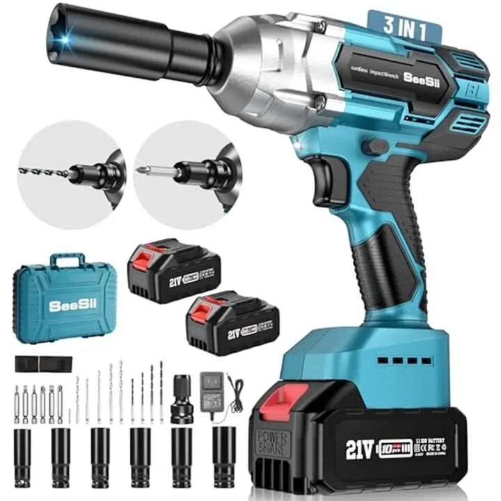 Cordless Impact Wrench, 1/2 in. Maximum Torque 479 ft-lb (650 Nm)