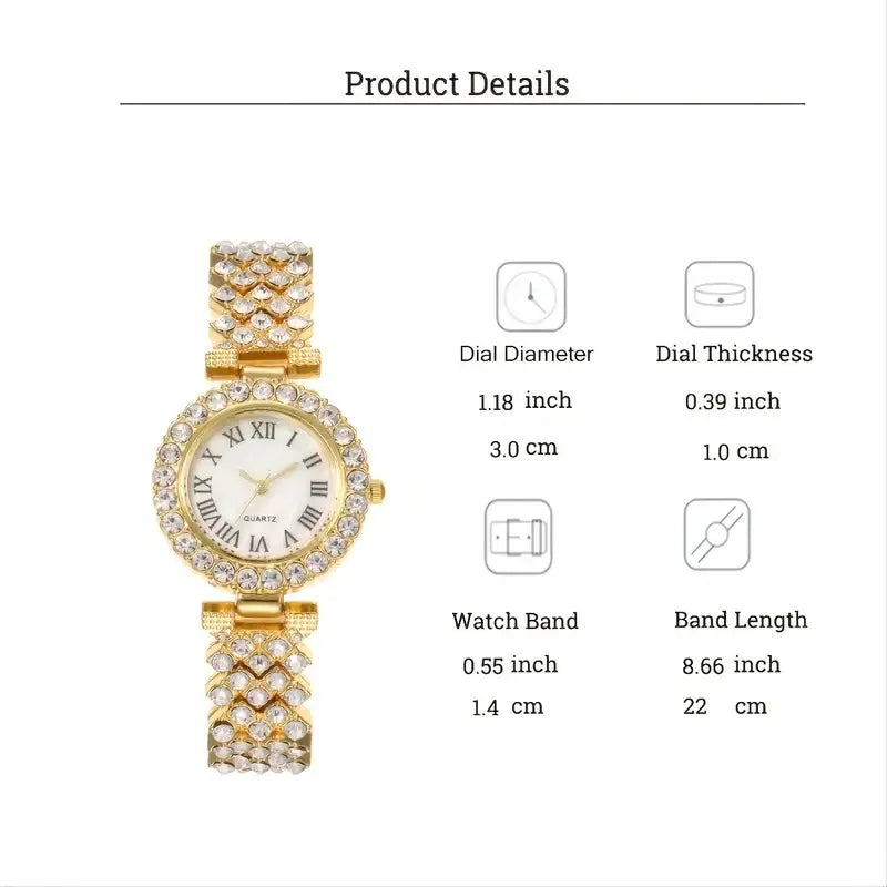 Luxury Watches 6PCS Set Women Watch Female Clock