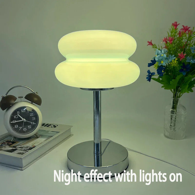 Glass Table Lamp Cute Modern Minimalist Bedside Led Light Decorative Bedroom Desktop Atmosphere Lamps Creative Night Light Room