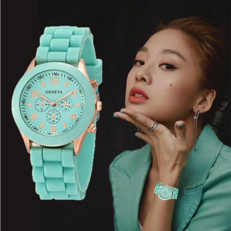 Women Watches Couple Watch 2024 New Fashion Luxury Women's Watch Silicone Strap Quartz Wrist Female Relogio Feminino Zegarki