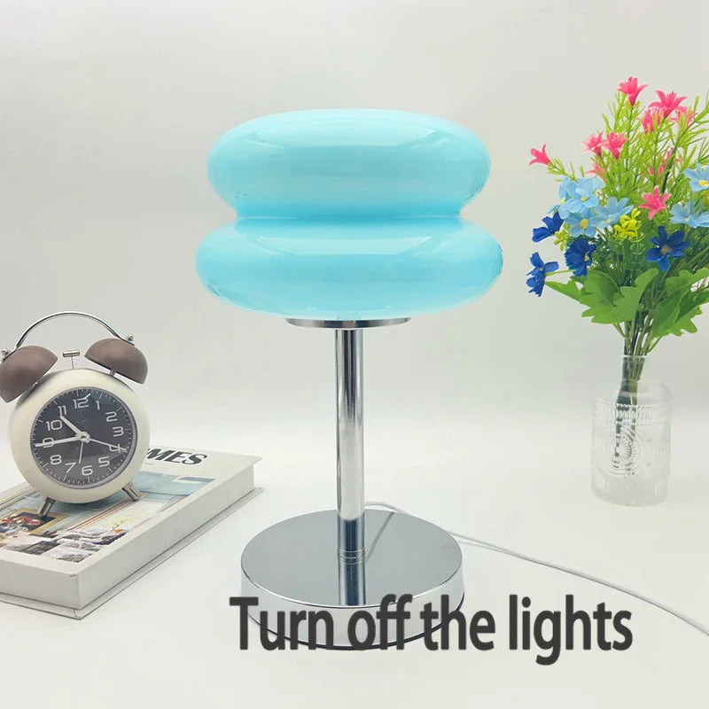 Glass Table Lamp Cute Modern Minimalist Bedside Led Light Decorative Bedroom Desktop Atmosphere Lamps Creative Night Light Room