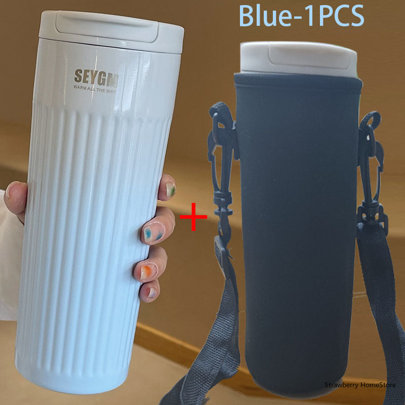 500ML Portable Coffee Mugs Stainless Steel Thermo Bottles Car Office Water