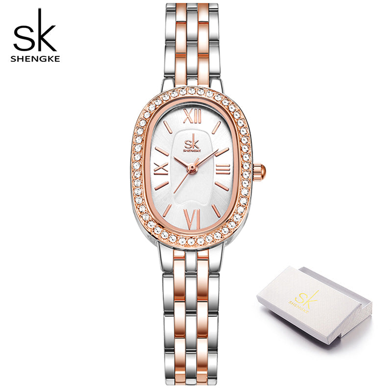 Watches Top Luxury Diamond Women's Quartz Wristwatches SK Brand Best Gifts Clock