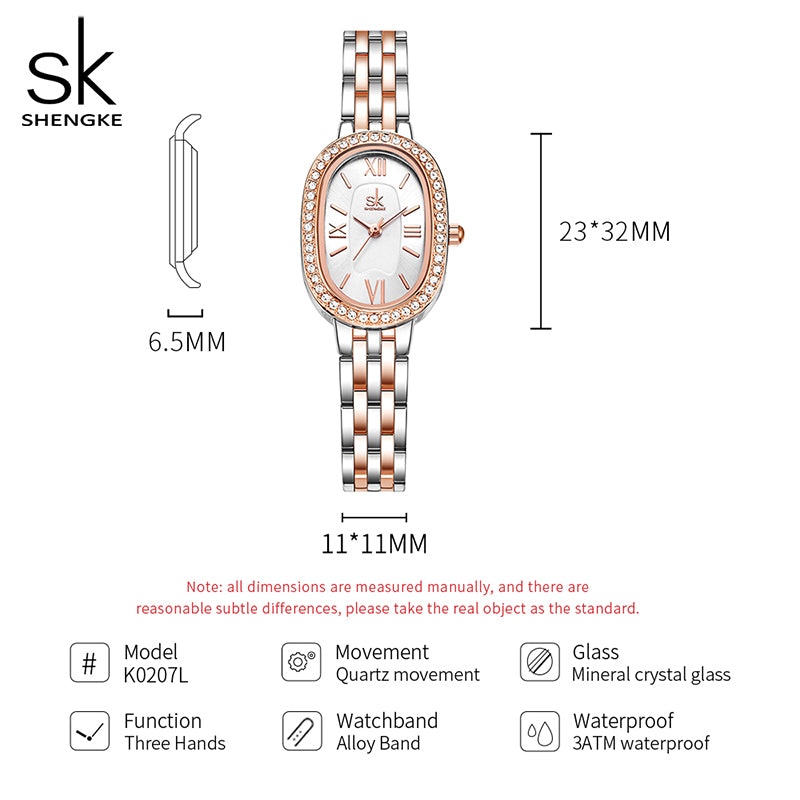 Watches Top Luxury Diamond Women's Quartz Wristwatches SK Brand Best Gifts Clock