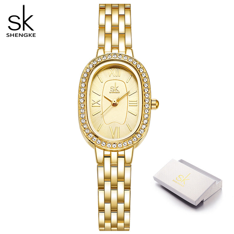 Watches Top Luxury Diamond Women's Quartz Wristwatches SK Brand Best Gifts Clock